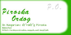 piroska ordog business card